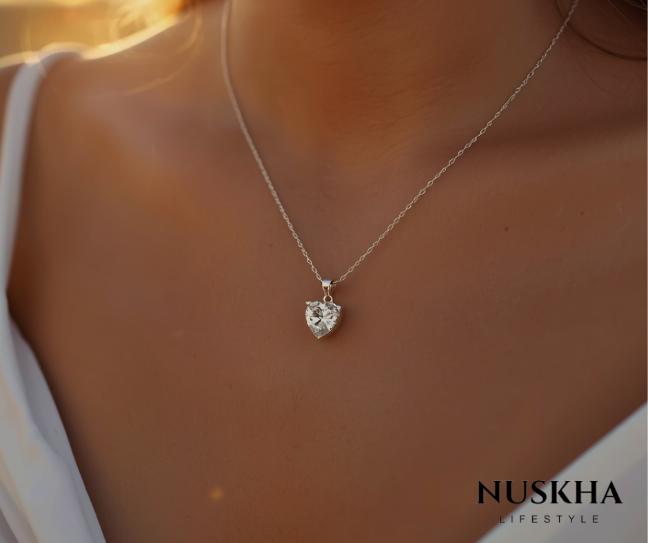 Exclusive Emerald Crystal Heart Necklace