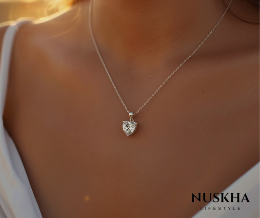 Exclusive Emerald Crystal Heart Necklace