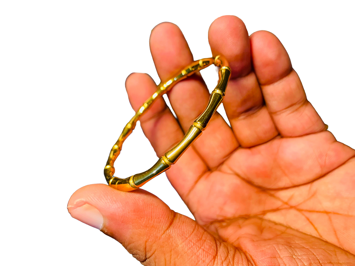 Luxury Bamboo Joint Gold Bangle for Women