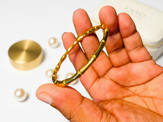 Luxury Bamboo Joint Gold Bangle for Women